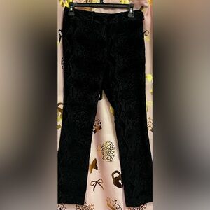 Frame Denim Black Textured women’s trousers pants.